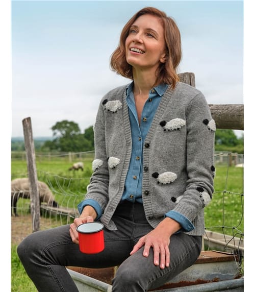 Bouclé Sheep Cardigan